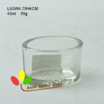 Glass oval shape candleholder