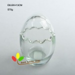 Glass egg shape candleholder