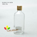 glass essential oil bottle  100ml clear color