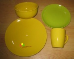 yellowed color 16pcs dinner set