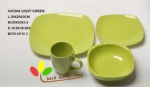 16PCS glazed colored dinner set