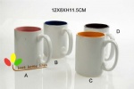 11 OZ MUG WITH 2GLAZED COLORED