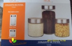 Glass storage jar 3set