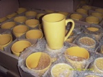 Ceramic mug yellow color