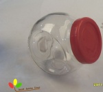 Glass  stirage jar with plastic lid