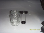 Glass candleholder