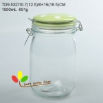 Glass jar with clips 1000ml