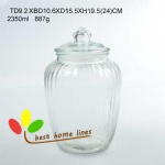 Glass jar set 3 with glass lid and PE seal