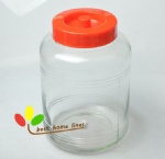 Glass jar with plastic lid 4.8L
