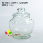 glass jar with PE ring sealing glass lid